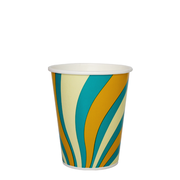 Dispo Cold Cups 9oz / No Lids / 1000 Cups Groovy Paper Cold Drink Cups