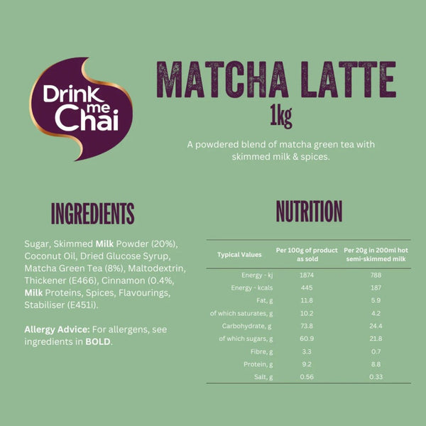 Drink Me Chai Matcha Latte Powder