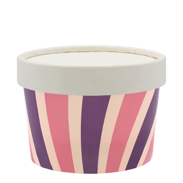 Tas Ice Cream Tubs 2 scoop _6oz` / Paper Lids / 500 Tubs Groovy Ice Cream Tubs