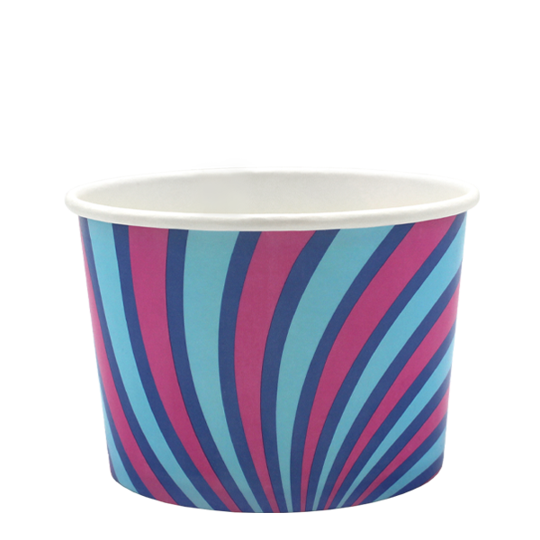 Tas Ice Cream Tubs 3 scoop _8oz` / No Lids / 500 Tubs Groovy Ice Cream Tubs