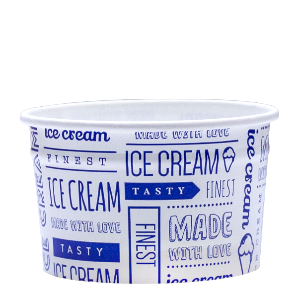 Tas Ice Cream Tubs 1 scoop _100ml` / No Lids / 50 Tubs Tas-ty Finest Ice Cream Tubs