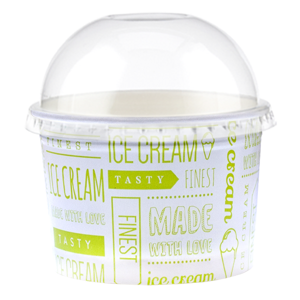 Tas Ice Cream Tubs 3 scoop _280ml` / Domed Lids / 50 Tubs Tas-ty Finest Ice Cream Tubs