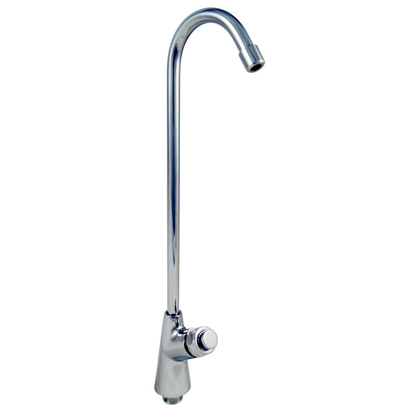 Push button tall spout drinking tap short stud