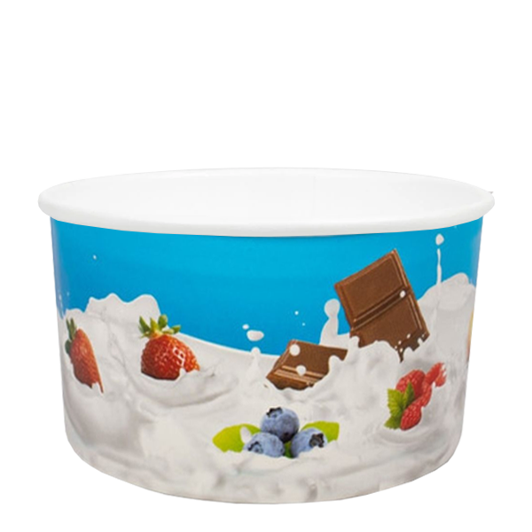 Tas Ice Cream Tubs 1 scoop _100ml` / No Lids / 100 Tubs TAS-ty Fruity Ice Cream Tubs