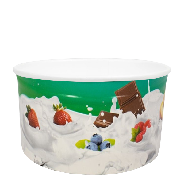 Tas Ice Cream Tubs 2 scoop _160ml` / No Lids / 100 Tubs TAS-ty Fruity Ice Cream Tubs