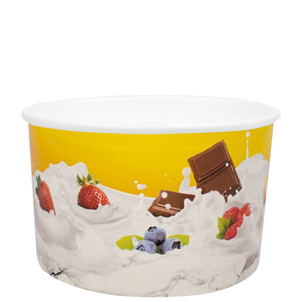 Tas Ice Cream Tubs 3 scoop _280ml` / No Lids / 100 Tubs TAS-ty Fruity Ice Cream Tubs