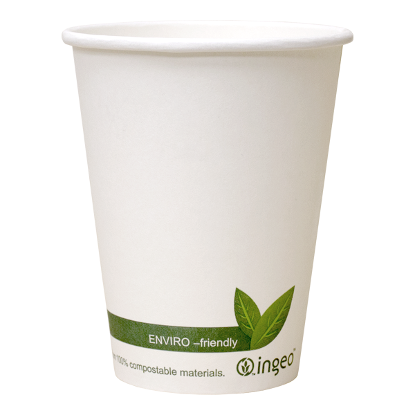 Dispo Compostable Paper Cups Ingeo Compostable White