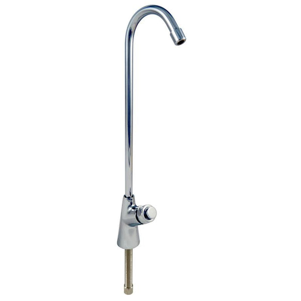 Push button tall spout drinking tap long stud