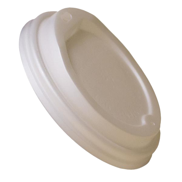 Dispo Sip Thru CPLA Lids Ingeo White CPLA Compostable Lids