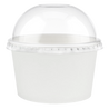 Tas Ice Cream Tubs 1 scoop _100ml` / Domed Lids / 100 Tubs TAS-ty White Ice Cream Tubs