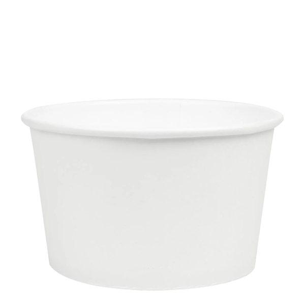 Tas Ice Cream Tubs 1 scoop _100ml` / No Lids / 100 Tubs TAS-ty White Ice Cream Tubs